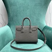 YSL Sac De Jour Nano In Crocodile Grey Bag - 22x11.5x17.5 - 4