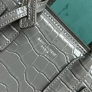 YSL Sac De Jour Nano In Crocodile Grey Bag - 22x11.5x17.5 - 2