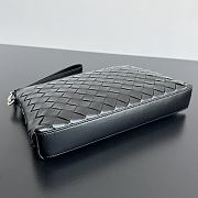 Bottega Veneta Black Intrecciato Prism Clutch Bag 25x17x4cm - 6