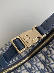 Dior Medium Nomad Pouch Blue Oblique Jacquard - 6