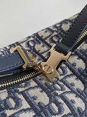 Dior Medium Nomad Pouch Blue Oblique Jacquard - 4