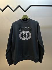 Gucci Blue cotton sweatshirt with logo - 1