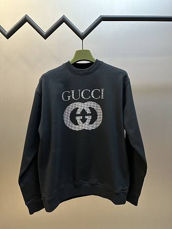 Gucci Blue cotton sweatshirt with logo