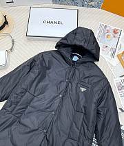 Prada Re Nylon hooded parka black coat - 6