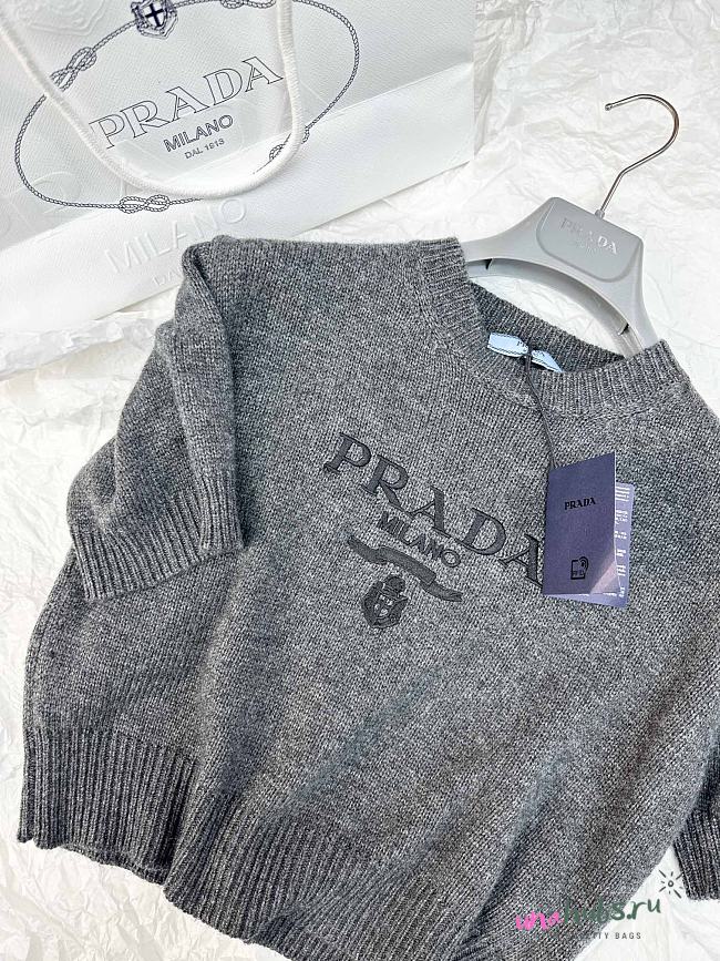 Prada Logo Knitted Round Neck Top - 1