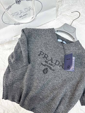 Prada Logo Knitted Round Neck Top