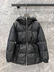 Prada Re-Nylon Hooded Puffer Jacket - Black - 1