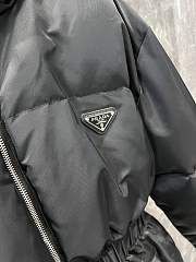 Prada Re-Nylon Hooded Puffer Jacket - Black - 5