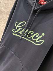 GUCCI Navy blue hoodie with logo - 5