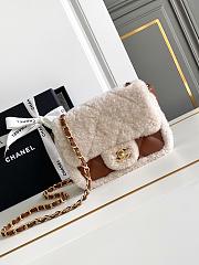 Chanel mini flap Bag Fleece & Gold Plated Metal  -18x12x6cm - 1