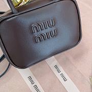 Miu Miu Mini Arcadie Leather Chocolate Brown Bag - 10.5x4cm - 2