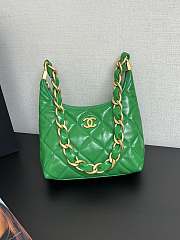 Chanel Small hobo bag, Shiny lambskin & gold-tone bag - 22.5x19.5x8.5cm - 2