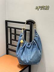 Loewe  Squeeze bag in washed denim - 33x34x13cm - 5