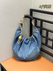 Loewe  Squeeze bag in washed denim - 33x34x13cm - 3