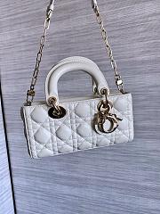 Dior Lady D Joy Small White Lambskin Bag - 5