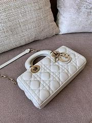 Dior Lady D Joy Small White Lambskin Bag - 4