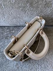 Dior Lady D Joy Small White Lambskin Bag - 3