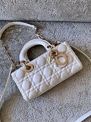 Dior Lady D Joy Small White Lambskin Bag - 2