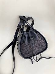 Loewe Mini Hammock Drawstring Black Bag - 19*11*17cm - 6