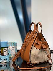 	 Loewe Mini Hammock Drawstring Brown Bag - 19*11*17cm - 5