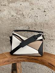 Loewe Puzzle Black and Beige Bag - 29*12*19cm - 4