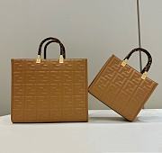 Fendi Sunshine Leather Tote Camel - 25.5x12x23  - 1