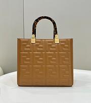 Fendi Sunshine Leather Tote Camel - 25.5x12x23  - 3