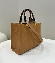 Fendi Sunshine Leather Tote Camel - 25.5x12x23  - 2