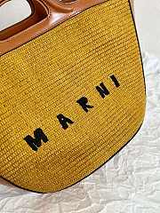 Marni Raffia Tote Bag with Logo Embroidery - 40×27×21cm - 4