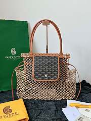 Goyard Aligre Bag Rafia and Coral Coated Canvasin 3 colors - 40×32×6cm - 2