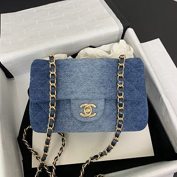 Chanel Small Classic Flap Bag Denim 20cm