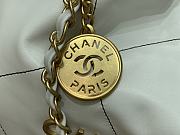 Chanel 22 Tote White Shiny Calfskin & Gold-Tone Metal - 39 × 42 × 8 cm - 5