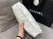 Chanel 22 Tote White Shiny Calfskin & Gold-Tone Metal - 39 × 42 × 8 cm - 3