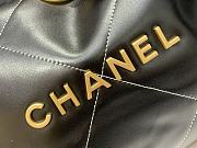  	 Chanel 22 Tote Black Shiny Calfskin & Gold-Tone Metal - 39 × 42 × 8 cm - 2