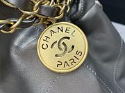 Chanel 22 Tote Grey Shiny Calfskin & Gold-Tone Metal - 39 × 42 × 8 cm - 2