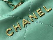 Chanel 22 Tote Green Mint Shiny Calfskin & Gold-Tone Metal - 39 × 42 × 8 cm - 2