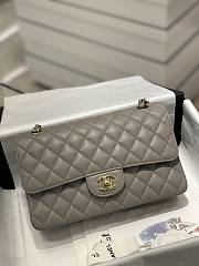 Chanel Classic Flap Bag Timeless Grey Caivar Bag 25cm - 1