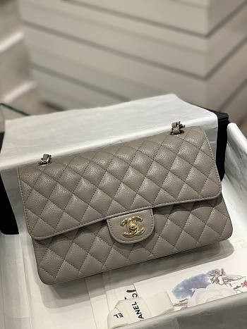 Chanel Classic Flap Bag Timeless Grey Caivar Bag 25cm