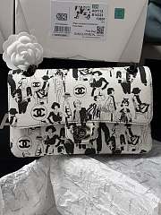 Chanel Flapp Bag Sketch Printed Canvas Bag 25cm - 1