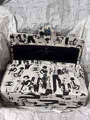 Chanel Flapp Bag Sketch Printed Canvas Bag 25cm - 6