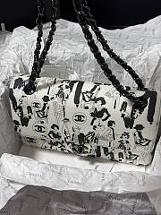 Chanel Flapp Bag Sketch Printed Canvas Bag 25cm - 5