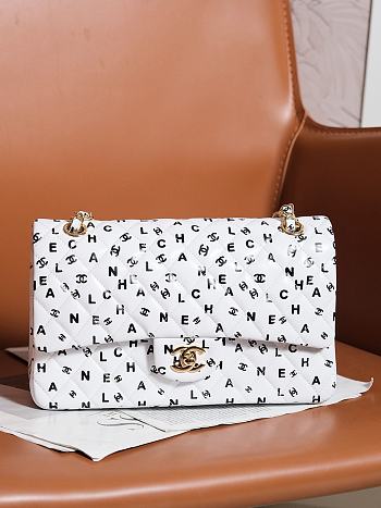 	 Chanel Flap Bag Mini CC Logo White Bag 25cm