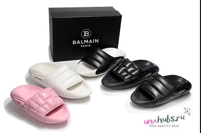 Balmain Balmain B-It-Puffy Quilted Slides - 1