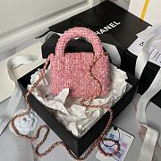 Chanel Mini Kelly Tweed Pink Bag - 3