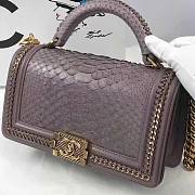 Chanel Le Boy Python Light Purple Bag - 25x10x15cm - 1