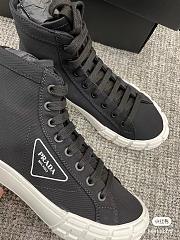 Prada High Top Canvas Black Sneakers  - 3