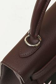 	 Hermes Kelly 25cm Casaque Etoilee Adoise Epsom Brown - 3