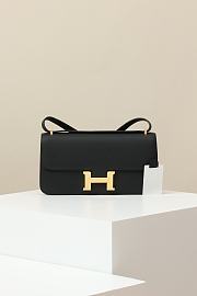 Hermes Long Constance Epsom Leather Black Bag - 24 x 13x 4cm - 1