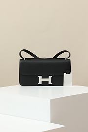 Hermes Long Constance Epsom Leather Black Bag - 24 x 13x 4cm - 2