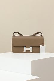 	 Hermes Long Constance Taupe Epsom Leather Bag 24cm - 1